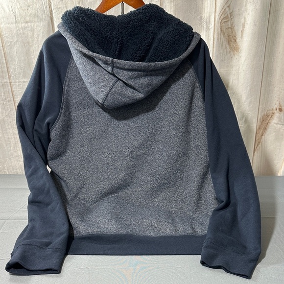 Men's Sonoma Navy  and Gray Zip-Up Hoodie - Picture 3 of 5